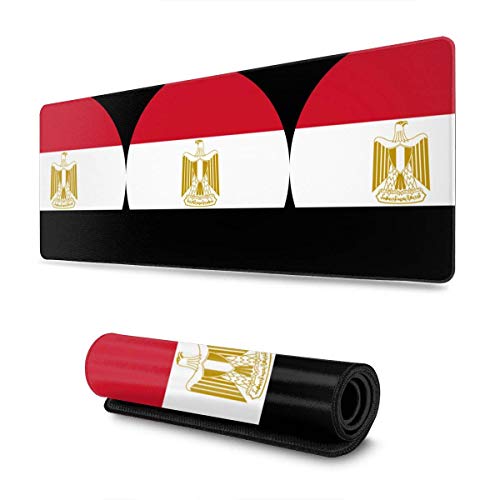 Ägypten Flagge rutschfeste Mauspad, Gaming Mice Mat, genähte Kanten Schreibtisch Mousepad, Office Rubber Mousepad für PC-Computer Laptop