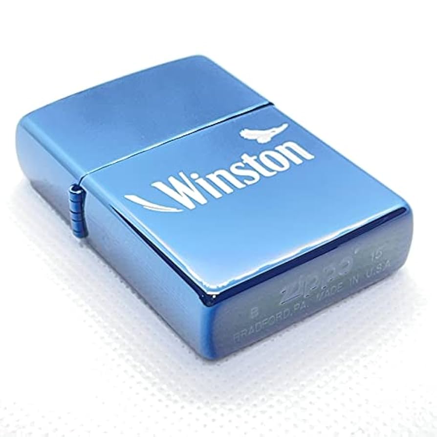 Amazon.co.jp: Zippo Winston Lighter, Blue Titanium, 2015