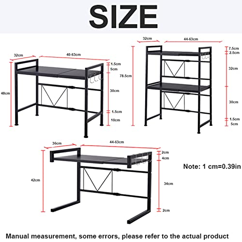 Étagère rétractable pour four à micro-ondes ajustable et stable charge 10kg - 6
