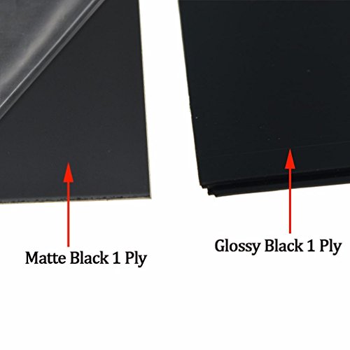 Dopro Uncut 11 Inchx17 Inch Diy Blank Guitar Bass Pickguard Material Sheet Scratch Plate Material Sheet 29X43Cm Glossy Black 1 Ply  thumb #4