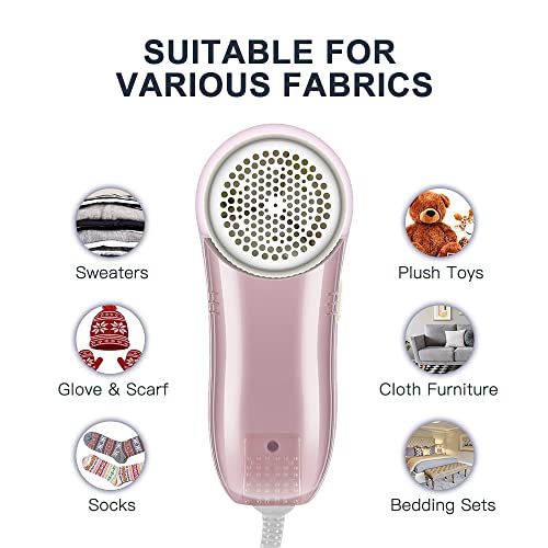 Allisable Fabric Shaver, Fuzz Balls Pills Lint Remover, Ac120V Plug And Play - Misty Rose #TOP3