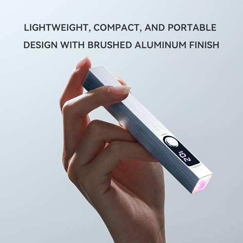 TAYE Mini luz UV + LED com fonte de luz dupla para unhas de gel, lâmpada de unhas U V portátil com t