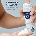 NIVEA MEN Sensitive Shave Gel with Vitamin E, Soothing Chamomile and Witch Hazel Extracts, Skin Care Gifts for Dad, 3 Pack of 7 Oz Cans - Image 3