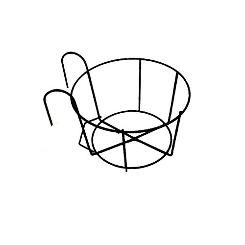 Macetas para balcón de hierro forjado negro pack de 3 maceteros 24cm 4