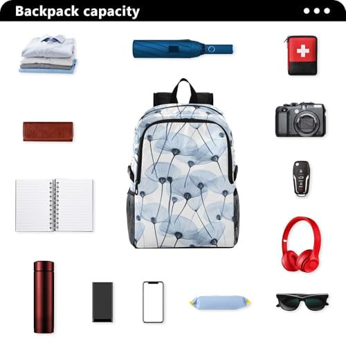 AIXIWAWA Lightweight Hiking Backpack Clear Floral Print, Foldable Waterproof Daypack for Camping Travel2