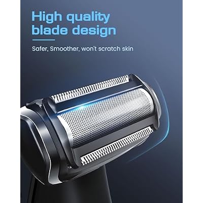 Mens Back Shaver with Long Handle, Multifunctional Self-Service Electric Back Hair Razor with Detachable Handle, Trimmer for Men with Back Attachment for Wet and Dry Use