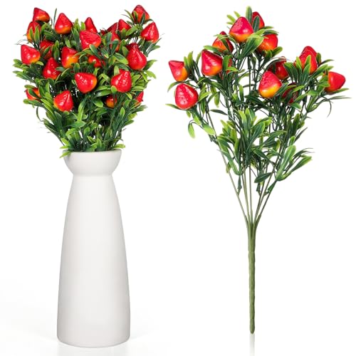 Minkissy 6 Piezas Centros de Mesa de Fresas