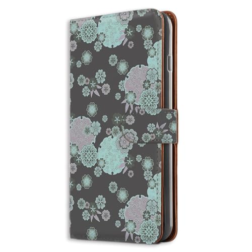 iPhone Air 用 着物柄 和柄 和風 紅柄 浴衣柄 黒ブルー 手帳型 スマホケース フレキシブル アイフォンairのカバー 190744m