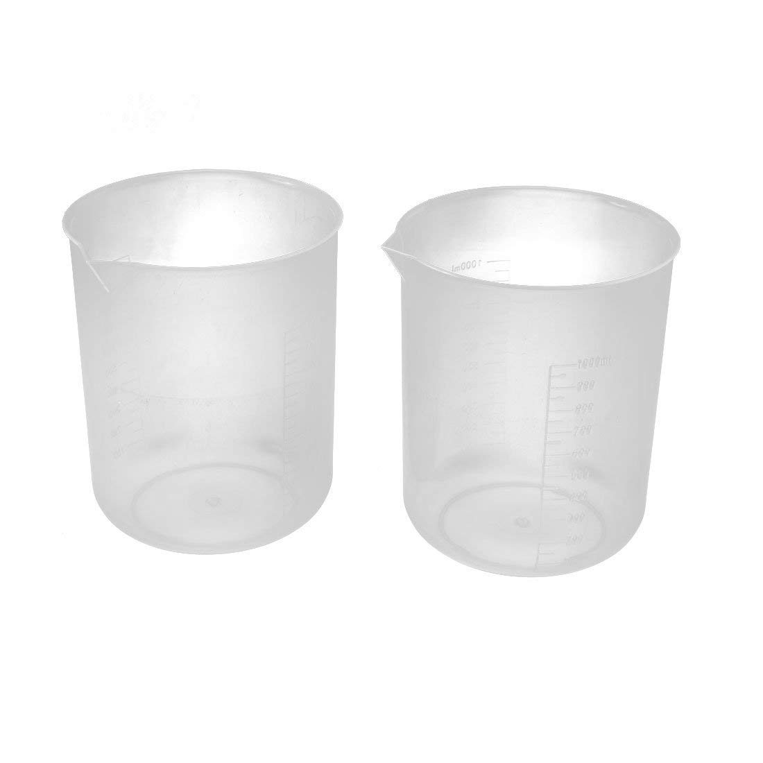 2 Becher Da Laboratorio 1000 Ml In Plastica - Graduati, Con Beccuccio, Per Cucina E Scienza - Foto 4
