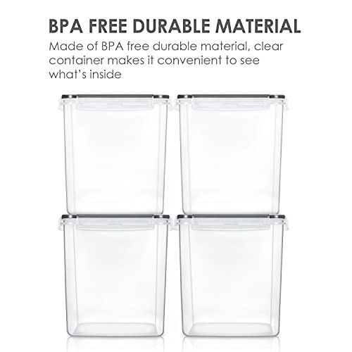image for Vtopmart 4 Pieces Food Storage Containers 4.3L / 145.4oz, BPA Free Pla