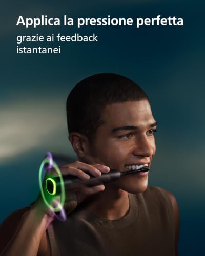 Philips Sonicare Next-Generation DiamondClean 8500 Spazzolino elettrico - con Feedback di pressione, 18 impostazioni, blu scuro, HX8515/13 - Immagine 4