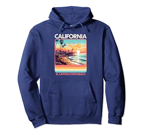 El Capitan State Beach 80s California Beach Pullover Hoodie