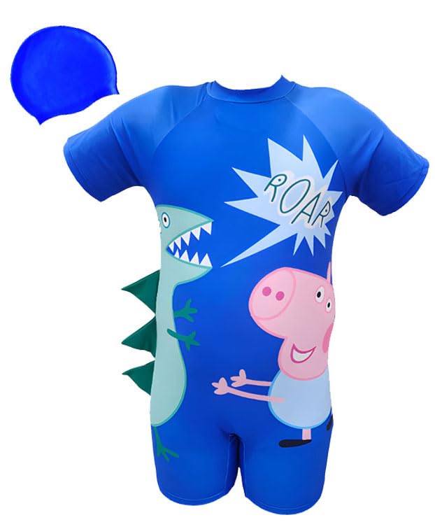 Tempest Girls Swimming Costume Swim Suit Swimwear Swimming Dress  One-Piece Swimwear Kids Swimsuit Boys with Cap