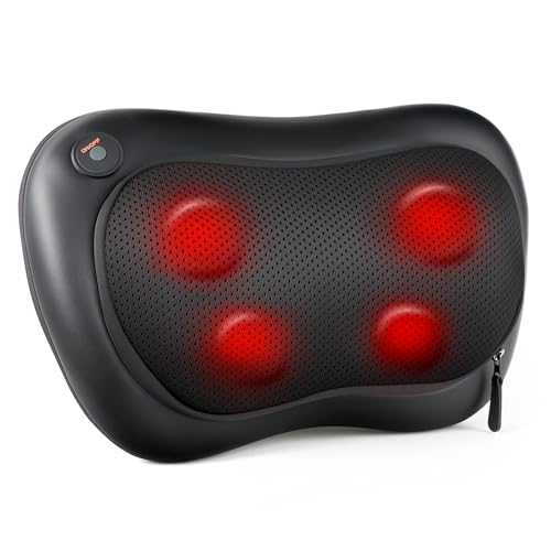 ALLJOY Massagekissen mit Wärmefunktion, Shiatsu Massagegerät für Nacken Schulter Rücken, Rückenmassagegerät mit 3D Rotierenden Massageköpfen, PU-Leder, Geschenk für Männer, Frauen ALLJOY Massagekissen mit Wärmefunktion, Shiatsu Massagegerät für Nacken Schulter Rücken, Rückenmassagegerät mit 3D Rotierenden Massageköpfen, PU-Leder, Geschenk für Männer, Frauen