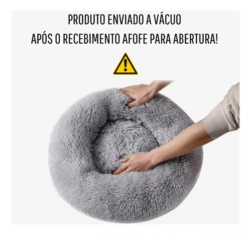 softdigit Caminha Nuvem Pet Redonda Pelúcia Cachorros Gatos Tam M 50cm (Rosa-Claro)