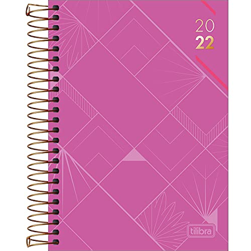Agenda Executiva Espiral Diária 13 x 18,8 cm Spot Feminina 2022 - Estampa Capa roxa - Tilibra