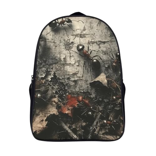 Mochila infantil con pecho 3D Ants y capa plegable para colegio y viaje