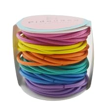 48 Pieces Elastic Hair Ties for Women, 3mm Hair Bands for Thick or Thin Hair, No Damage Elastic Hair Accessories for Girls and Women Neon