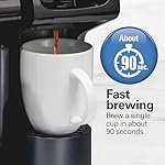 Hamilton Beach FlexBrew Trio 2-Way Coffee Maker, Compatible with K-Cup Pods or Grounds, Combo, Single Serve & Full 12c Pot, Black - Fast Brewing (49902) - Image 3