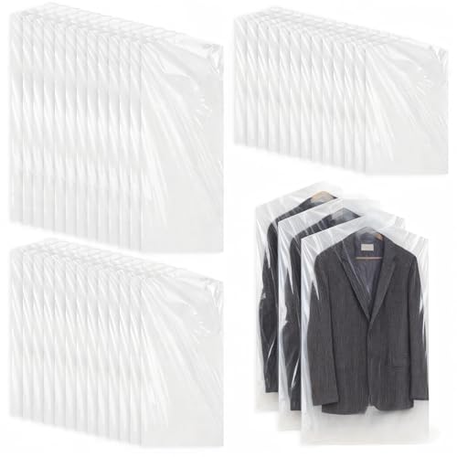 Zykort 39 Piezas Bolsas Para Ropa, Fundas Ropa Plastico, Bolsas De Plastico Para Ropa Protectores, Fundas Ropa Armario Para Traje, Vestidos, Camisas 60 90cm, 60 120cm, 60 150cm