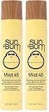 Sun Bum Original SPF 45 Sunscreen Mist - Broad Spectrum Moisturizing Facial Sunscreen Spray with Vitamin E - Hawaii 104 Act Compliant (Made without Octinoxate & Oxybenzone) - Travel Size - 3.4 oz