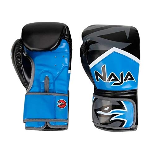 Kit Boxe Naja New Extreme - Luva Bucal e Bandagem - Azul Marinho-12oz