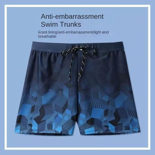 Men's Quick Drying Swim Trunks Polyester Fiber Printed Beach Shorts for Swimming, Surfing, and Water Sports(Grey,XX-Large)3