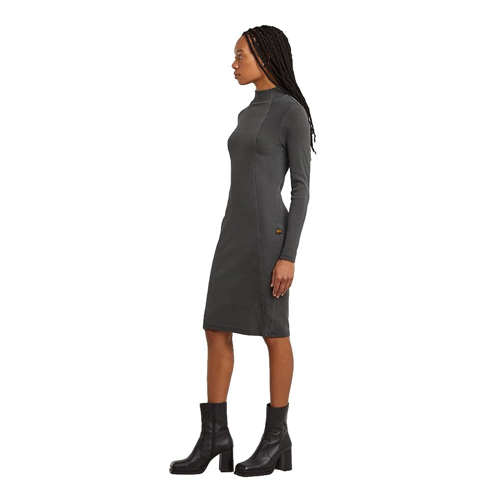 G-STAR RAW Sukienka Kobiety Washed Slim Rib Dress Wmn