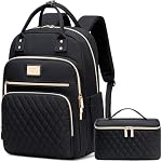Weitars Lunch Backpack for Women 15.6 Inch Laptop Backpack Travel Backpack for Women Work Backpack Teacher Nurse Backpack, black, L
