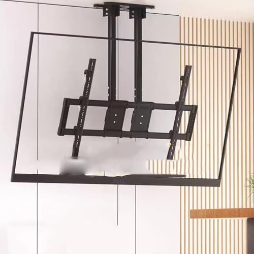 Support plafond TV 55-100 pouces inclinable à double poteau pour écran LED