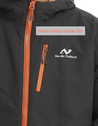 Waterproof Winter Coat, Sherpa Lined Hooded Parka, Windproof Change Robe with 2 Pockets, Long Sleeve3