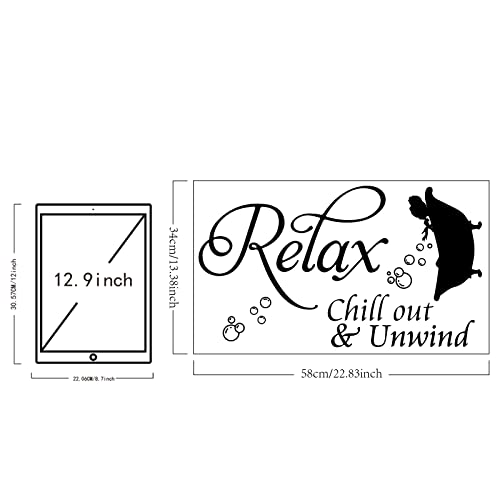 SuperDant Relax & Unwind Bathtub Bubbles Wall Sticker for Bathroom Walls and Bathtubs
| SuperDant Black Lettering Sticker for Relaxing and Rejuvenating Your Bathroom Walls
| SuperDant Vinyl Art Bathtub Bubbles Decal for Wall Decoration in Bathrooms