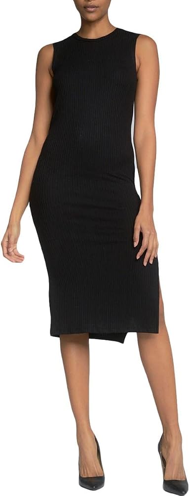 Sleeveless Side Slit Midi Dress 