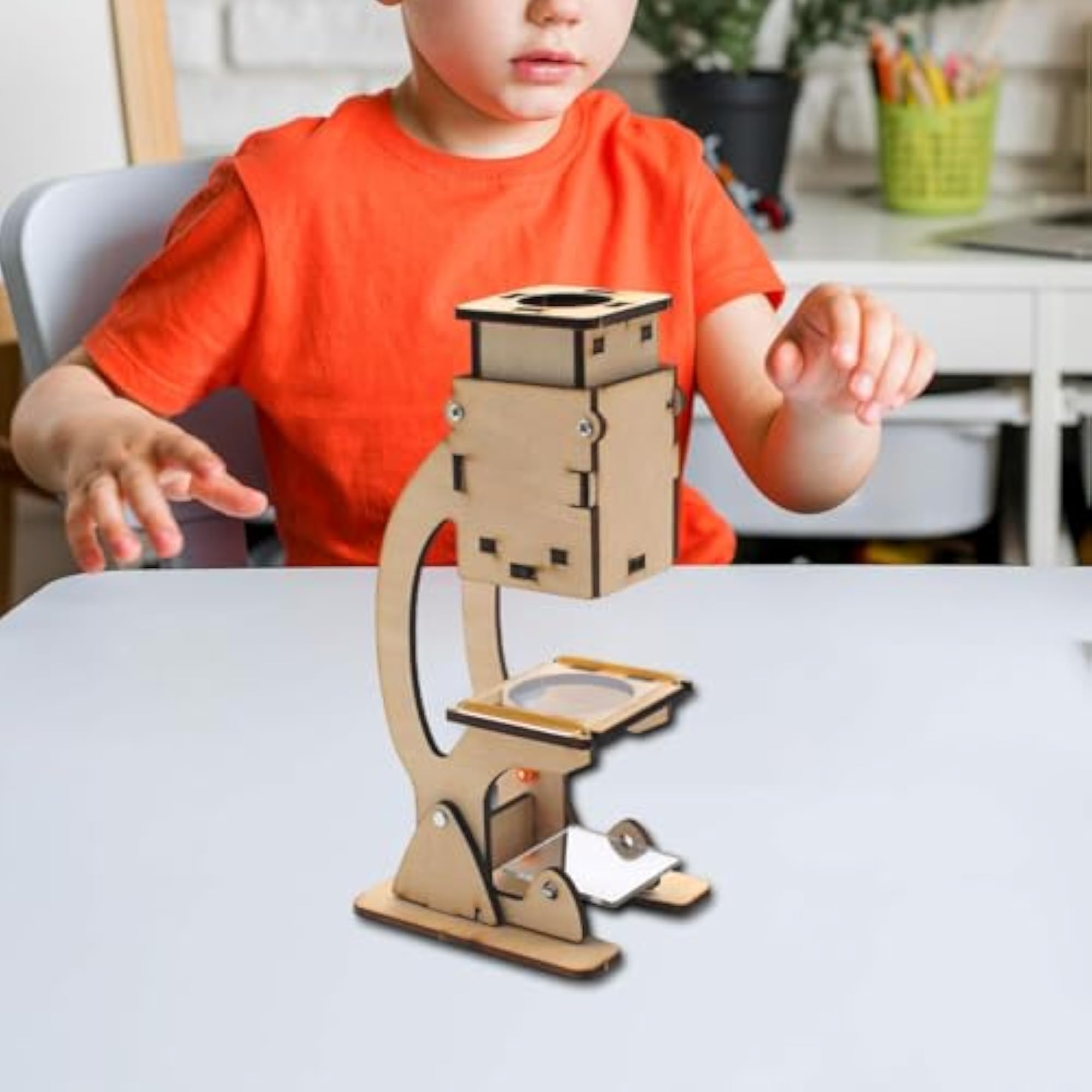Kids DIY Microscope Science Set Material Package