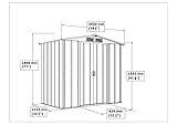 Duramax ECO 6 x 4 (2.47 m2) Metal Garden Storage Shed, Hot-Dipped Galvanized Metal Shed, Tool Storage Shed, Strong Reinforced Roof Structure, Maintenance-Free Metal Shed, Anthracite - Image 8