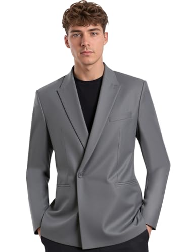 Beninos Mens Sport Coat Casual Blazer Peak Lapel Business Suit Jacket