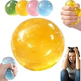 [Brand Name] Coconut Oil Squishy Stress Ball, Glossy Dead-Dough Sensory Fidget Toy for Adults, Non-Rebounding Slow Rising Squeeze Ball for Office Anxiety Relief & ASMR (Yellow)