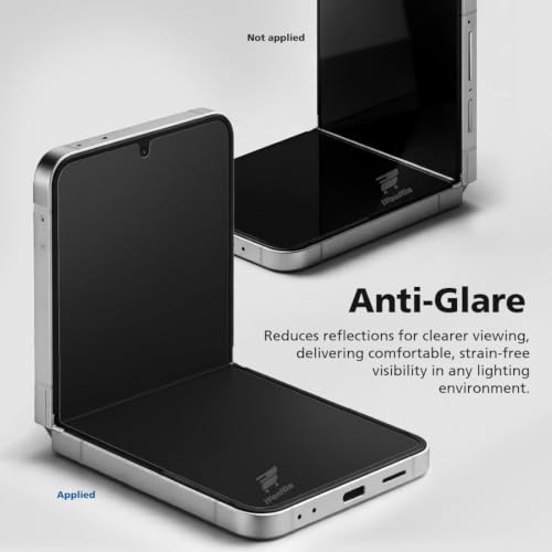 Image of WonRia Set of 4 - Matte Screen Guard Protector Compatible with Samsung Z Flip 8 5G Unbreakable Matte Membrane | Front + Back + Inner + Hinge | 360 TPU Film | Installation Kit