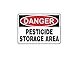 Danger Pesticide Storage Area Sticker, 5