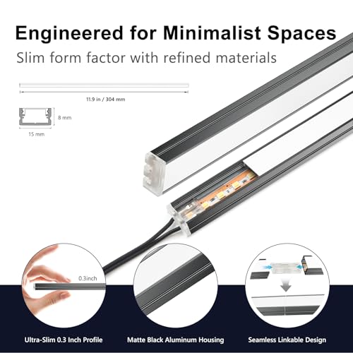 Image of VST Smart Under Cabinet Lighting 6 Bars - UL Listed CRI 93+ Adjustable Strip Lights, Alexa & Google Home Compatible, App /Voice /Hand Wave Control for Kitchen Cabinets & Closets
