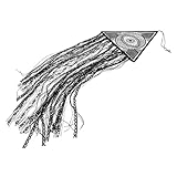 NUOBESTY Traumfänger Wandbehang „Auge Gottes“ mit Quaste aus Baumwolle und Eisen Schwarzer Strick Anhänger für Schlafzimmerdekoration und Geschenk