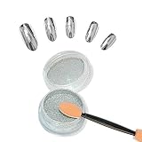 polvo efecto espejo como aplicar Usa una brocha para recogerPrepara tus uñas con UV BASE COAT, PURE COLOR GEL, No-wipe UV TOP COAT .. el polvo y aplicarlo en las uñas