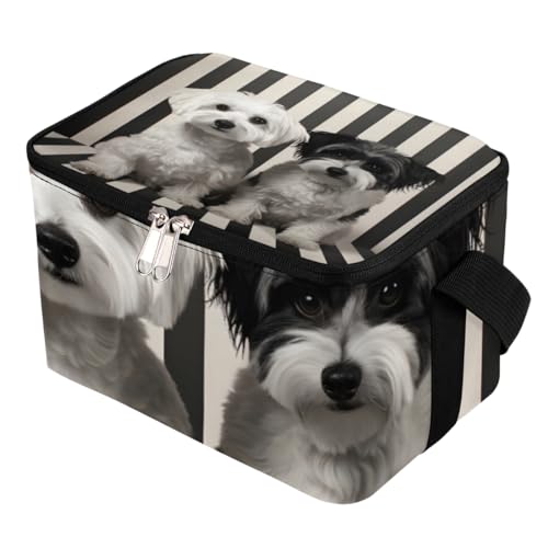 GzLeyigou Lunch Bags for Women Men 9 Cans,Animal Dogs Hot & Cold Food Delivery Bag Insulated Grocery Bag Insulated Lunch Box Puppy Cooler Bag for Office Work Picnic Beach