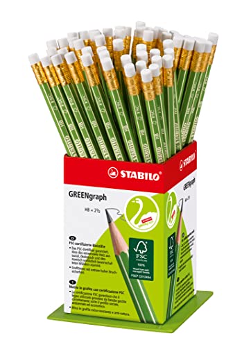 STABILO GREENgraph crayon graphite HB avec bout gomme pot de 60