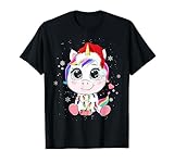 Baby Licorne Noël Anime Kawaii Femmes Enfants Noël Licorne T-Shirt