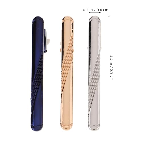 Clips de corbata para hombre pasadores metálicos elegantes bodas y negocios 6