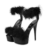 LIGIGWASH Damen Sandalen mit Ultrahohem Absatz Feinem Absatz Rutschfester Sohle Atmungsaktiv und...