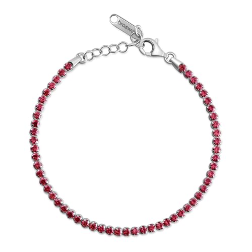 Bracelet femme argent Brosway FPR107 Fancy avec zircon ruby pour illuminer vos tenues de soirée