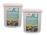 Naturonia Carbon Activado Mineral Acuario, Pellet 4mm, 2L (1000g) para acuarios y estanques