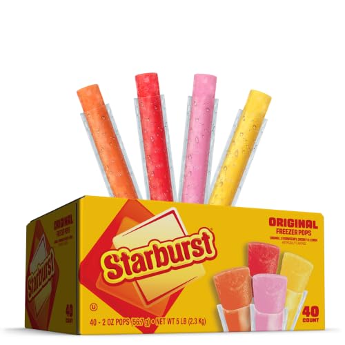 Image of Starburst Freezer Bars Variety Pack, Fruity Flavored Ice Pops, 40 Count